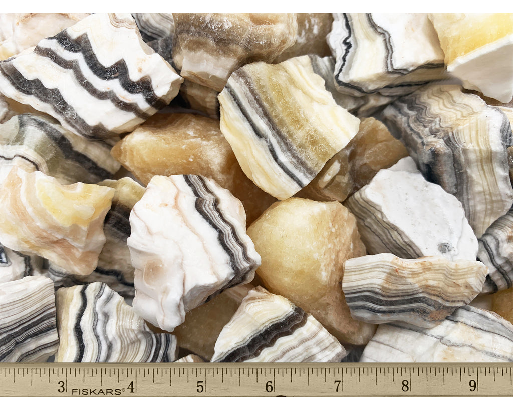 Raw Zebra Calcite Rough Stones from Mexico – Fantasia Mining