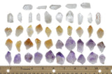 45 Small, Medium, Large and Extra Large Points for Jewelry Making and Wire Wrapping - Citrine, Amethyst, and Clear Crystal Quartz Point