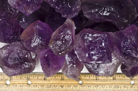 2 Pounds Natural A Grade Amethyst Rough – Brazil Mined, Cutting & Cabbing Rocks
