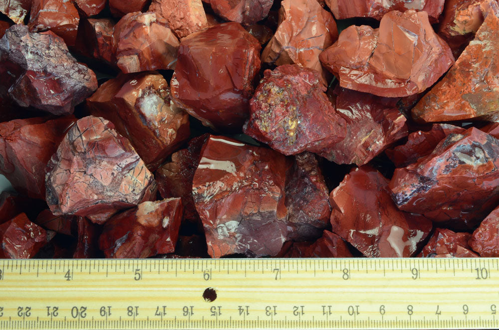 Brick Brecciated Jasper Rough Stones from Mexico