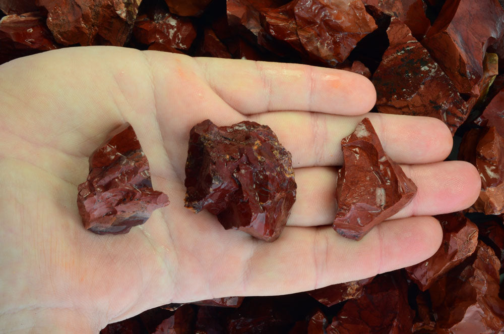 Brick Brecciated Jasper Rough Stones from Mexico