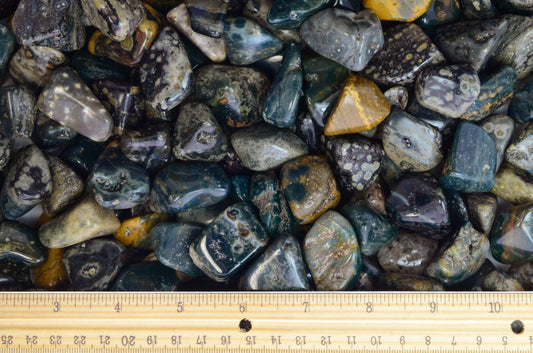 Tumbled Sea Jasper From Madagascar - 0.75" to 1.5" Avg- Premium Polished Rocks!