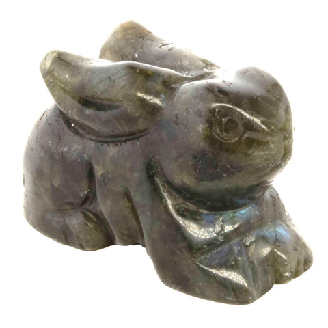 1 pc. of Labradorite Carved Rabbit Figurine.