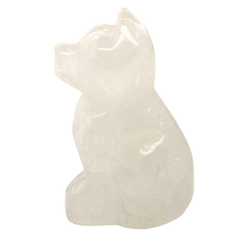 1 pc. of Crystal Quartz Carved Dog Figurine