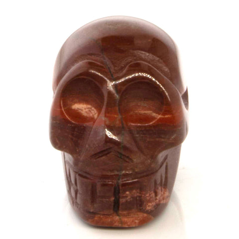 1 pc. of Red Snakeskin Carved Skull Figurine