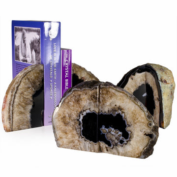 Black Agate Bookends