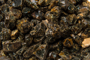 Blue/Gold Amber Rough Stones from Indonesia