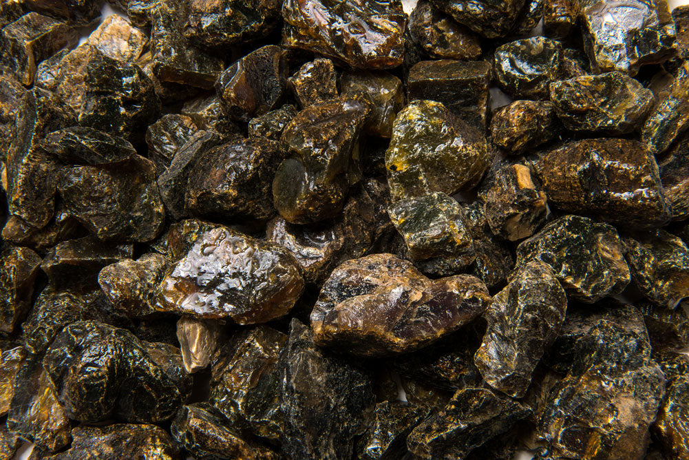 Blue/Gold Amber Rough Stones from Indonesia
