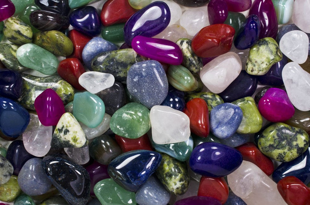 Brazil Mix Rocks Tumbled Brazilian Dyed and Natural Stone Mix - Extra Extra Small .25 ...