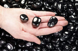 Tumbled Black Jet Stones A  Grade