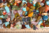 3 lbs Rough Madagascar Stone Mix with 30 Page Stone Info Book - Small - 0.75" to 1.25" Avg
