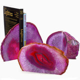 Pink Agate Bookends