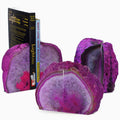Pink Agate Bookends