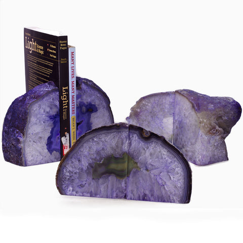 Purple Agate Bookends